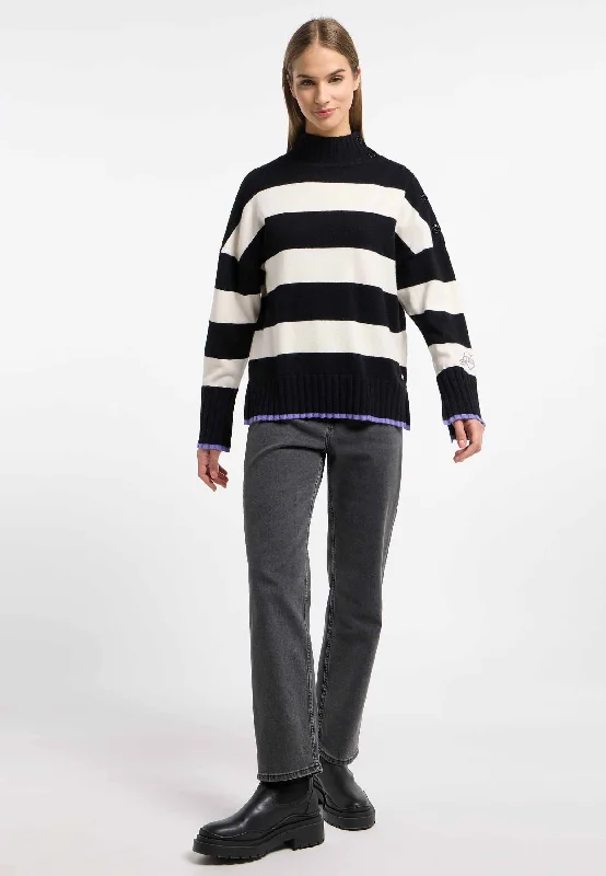 FRIEDA & FREDDIES BLACK JUMPER Mesh Blend Leather Blend Suede Blend