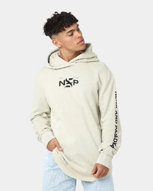 Nena and Pasadena Torture Dual Curved Hoodie Pigment Sand Hoodie with Contrast Stitching Detailed Premium