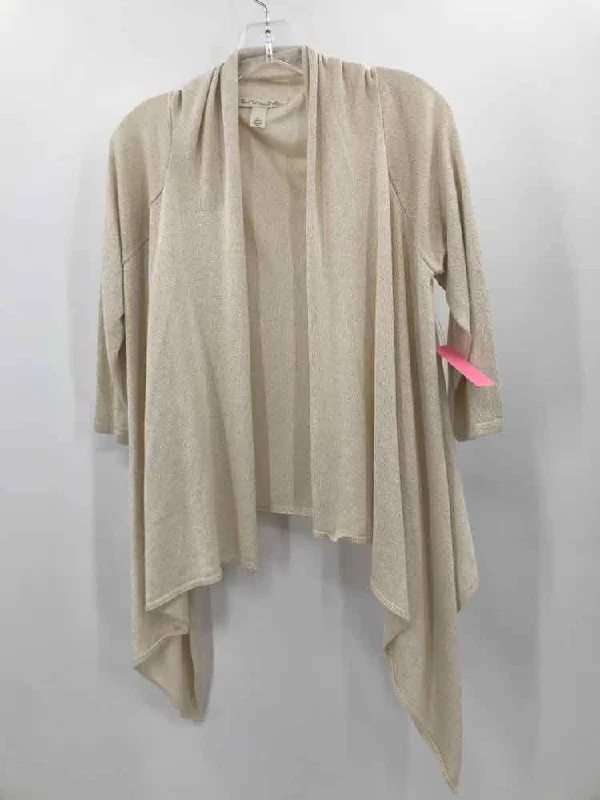 Pre-Owned Emaline Tan Size Large P Sweater Glossy Satin Silk