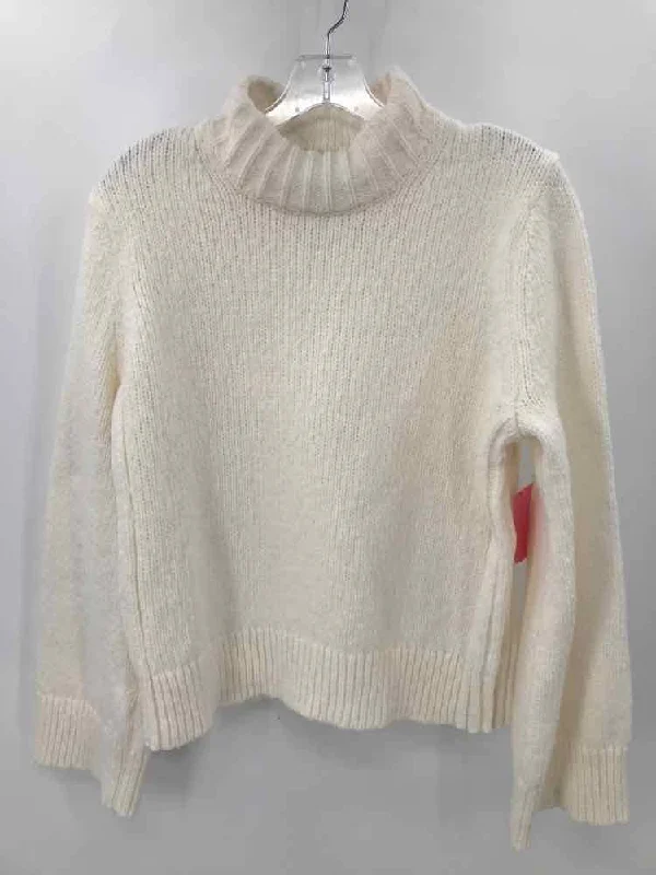 Pre-Owned Banana Republic Ivory Size Medium Sweater Terry Blend Velvet Blend Canvas Blend