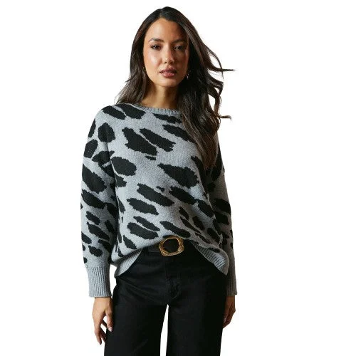 Principles Womens/Ladies Animal Print Jacquard Jumper Handmade Hand-knitted Hand-woven Principles Womens/Ladies Animal Print Jacquard Jumper Handmade Hand-knitted Hand-woven