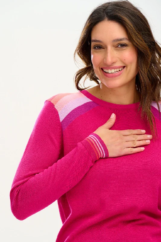 Rita Sweater - Pink, Double Prism Modern Contemporary Chic