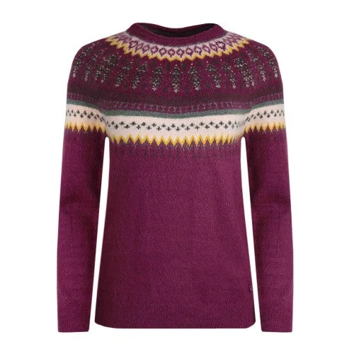 Weird Fish Womens/Ladies Lowell Fair Isle Eco Friendly Jumper Spandex Blend Rayon Blend Denim Blend