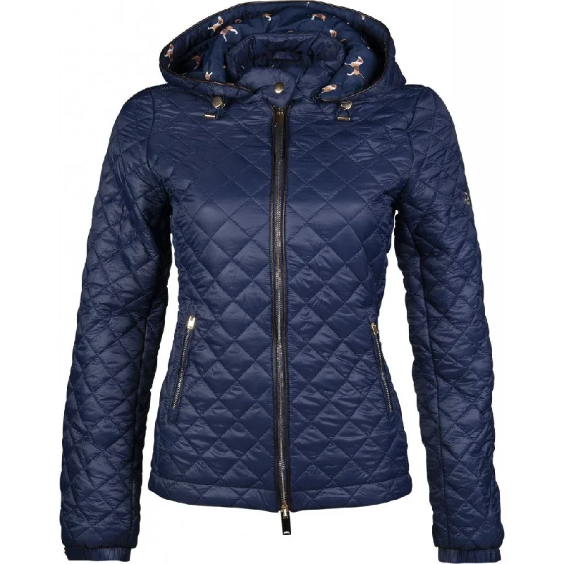 Quilted Equestrian Jacket Beagle Belted Jacket Elasticated Jacket Padded Jacket