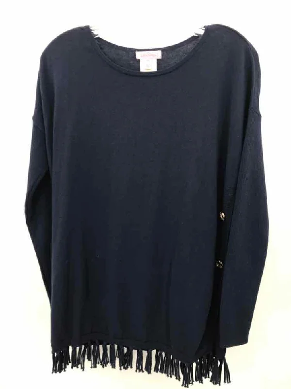 Pre-Owned Lilly Pulitzer Navy Size XS Sweater Zippered Buttoned Snapped