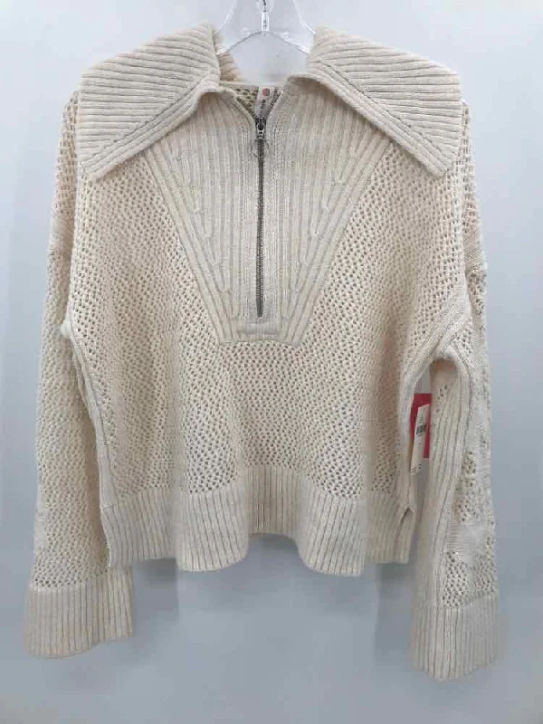 Pre-Owned Daily Practice Ivory Size Small Sweater Chenille Fabric Brocade Fabric Lace Fabric