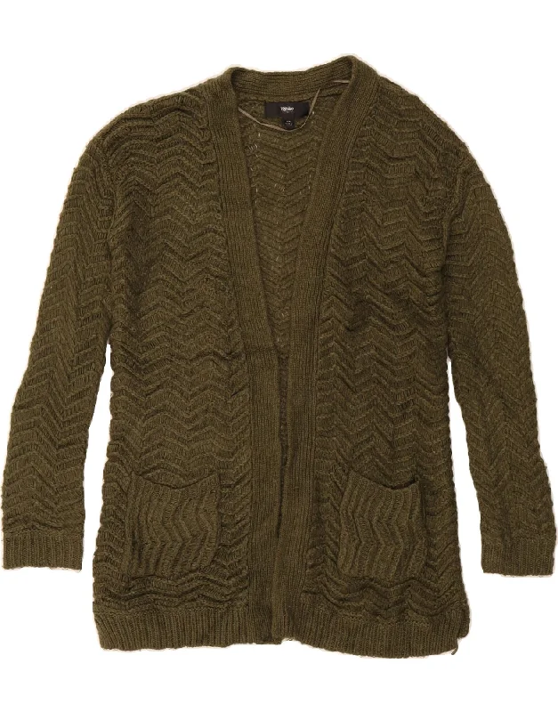 MOSSIMO Womens Open Cardigan Sweater UK 12 Medium Green Acrylic Elasticated Padded Insulated MOSSIMO Womens Open Cardigan Sweater UK 12 Medium Green Acrylic Elasticated Padded Insulated