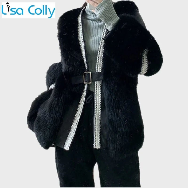 New Fashion Women's Riveting Patchwork Faux Fur Coat Thick Warm Fox Fur Jacket Artificial Fur Overcoat Outwear L 28650 Plaid Jacket Tartan Jacket Houndstooth Jacket New Fashion Women's Riveting Patchwork Faux Fur Coat Thick Warm Fox Fur Jacket Artificial Fur Overcoat Outwear L 28650 Plaid Jacket Tartan Jacket Houndstooth Jacket