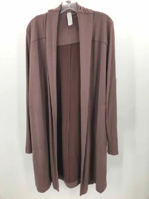 Pre-Owned Athleta Brown Size XS Cardigan Sweater Hooded Sweater Collared Sweater Shawl Collar