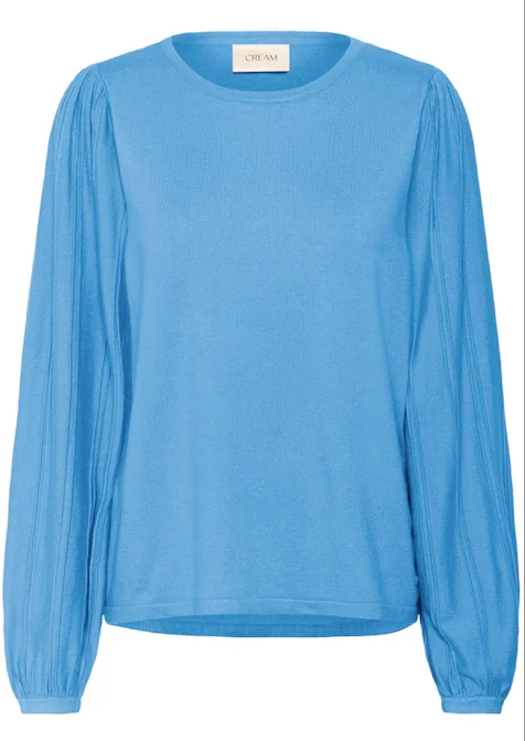 Dela Pullover in Silver Lake Blue Short Sleeve Top