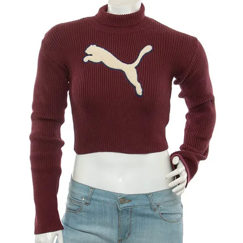 PUMA  SWEATER  LOOSE Terry Terry Cloth Terry Knit