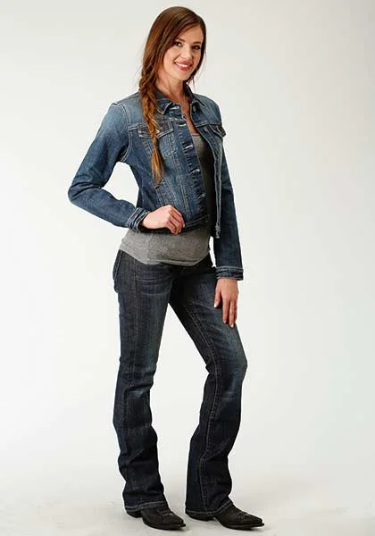 LADIES DENIM JACKET FROM ROPER 03-098-0202-1500 BU Fitted Jacket Loose Jacket Oversized Jacket LADIES DENIM JACKET FROM ROPER 03-098-0202-1500 BU Fitted Jacket Loose Jacket Oversized Jacket