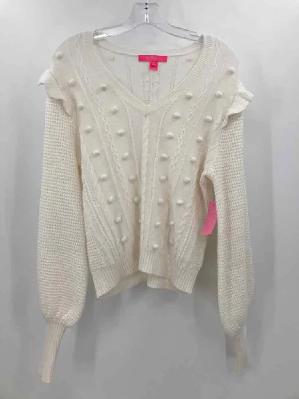 Pre-Owned Lilly Pulitzer Ivory Size Medium Sweater Soft Cozy Warm