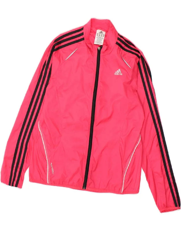 ADIDAS Womens Tracksuit Top Jacket UK 12 Medium Pink Nylon Jersey Jacket Tulle Jacket Batik Jacket