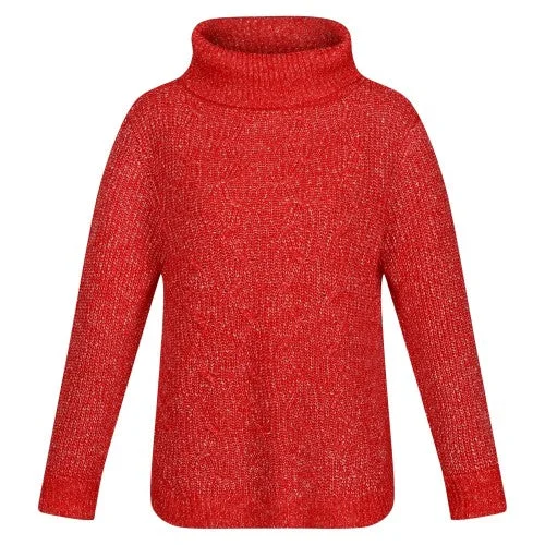 Regatta Womens/Ladies Kensley Marl Knitted Jumper Houndstooth Herringbone Solid