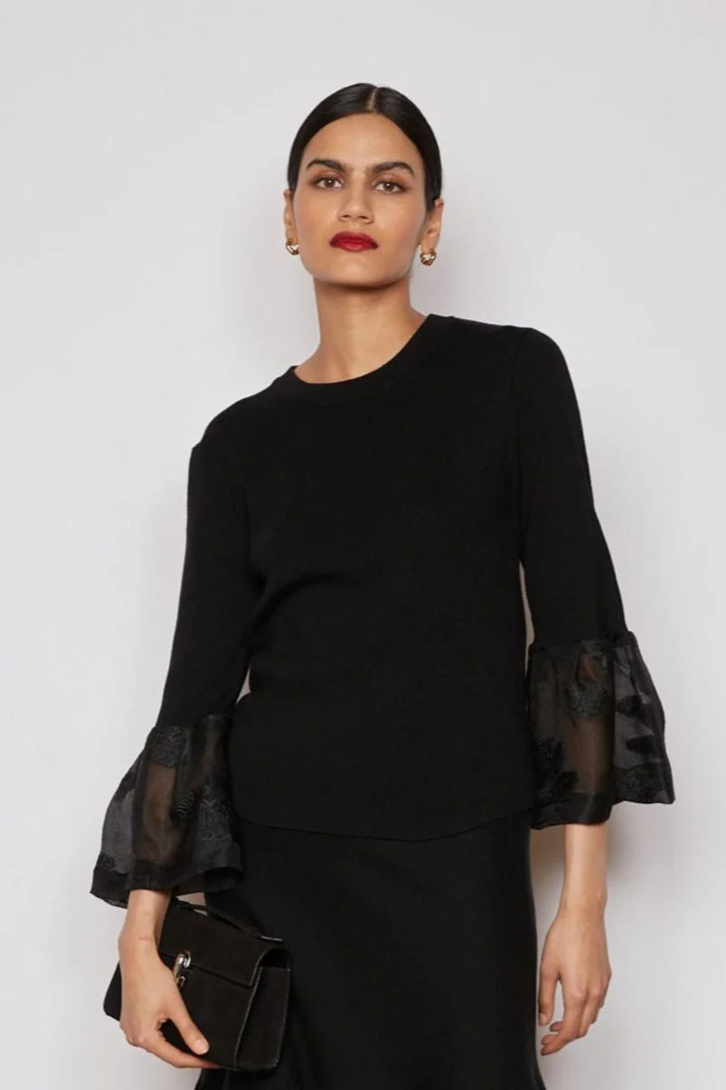 GENIE JUMPER BLACK Front Pockets Side Pockets Patch Pockets