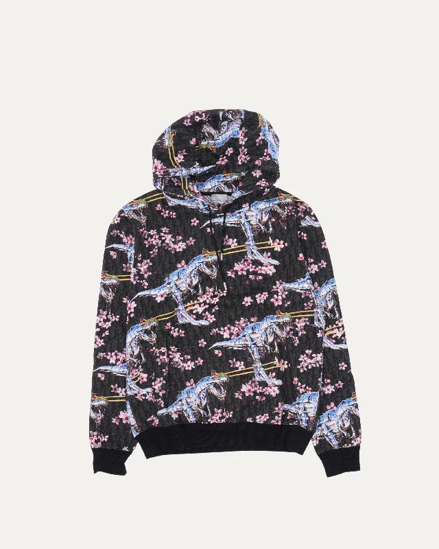 Sorayama Floral Print Hoodie Hooded Sweatshirt Casual Wear Street Style