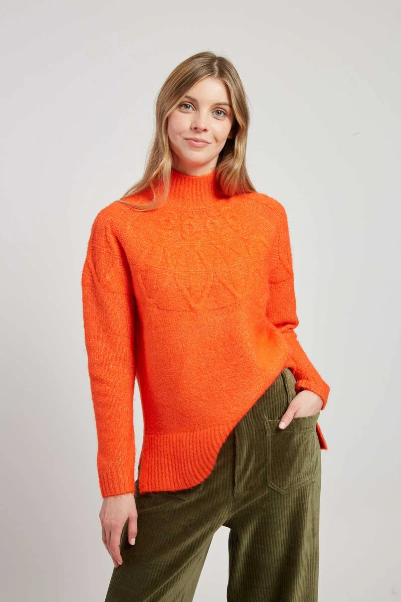 RENE DERHY Orange Jumper Chenille Fabric Brocade Fabric Lace Fabric
