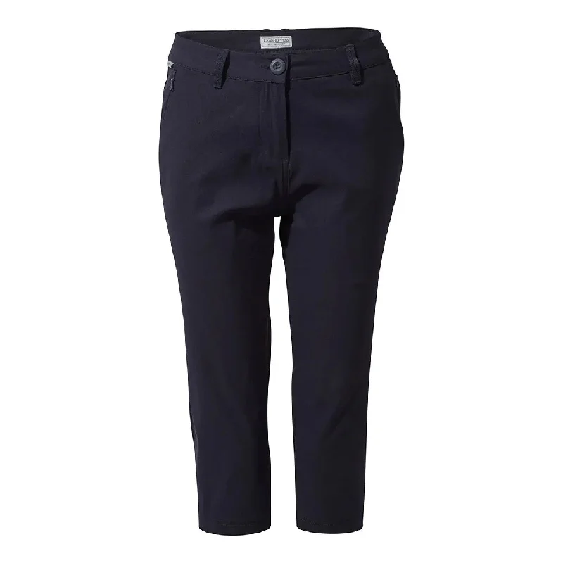 Kiwi Pro II Crop Trousers - Dark Navy Trousers Polka Dot Cute