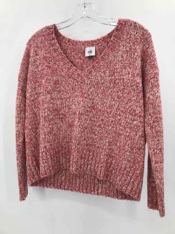 Pre-Owned Cabi Pink Size XS Sweater Print Jacquard Patchwork