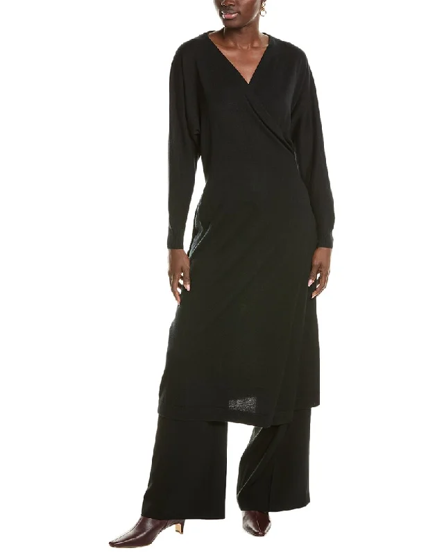 Lafayette 148 New York Dolman Sleeve Cashmere Wrap Cardigan Lace Blend Ribbed Blend Corduroy Blend