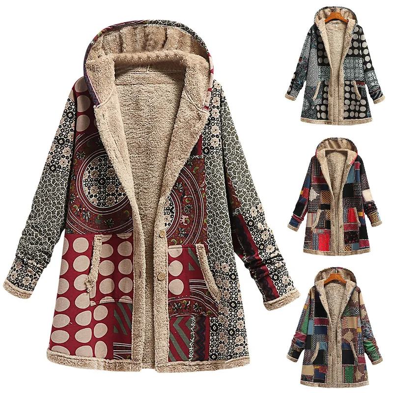 Vintage Print Autumn Winter Jacket Overcoat B-40831 Lace Jacket Ribbed Jacket Sequined Jacket Vintage Print Autumn Winter Jacket Overcoat B-40831 Lace Jacket Ribbed Jacket Sequined Jacket