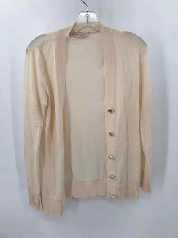 Pre-Owned Tory Burch Ivory Size XS Cardigan Sweater Chenille Blend Fleece Blend Nylon Blend