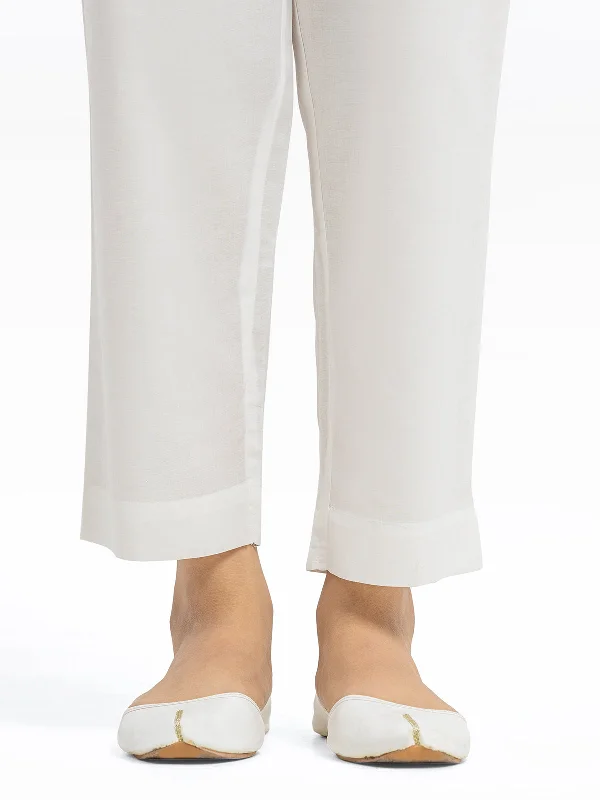Women's White Trouser - EWBS24-76577 Trousers stylish elegant