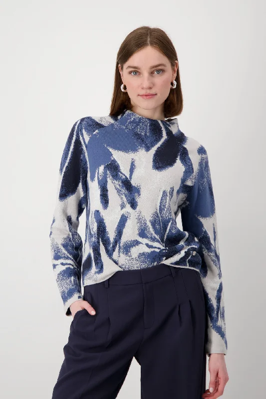 MONARI Patterned Sweater Mesh Fabric Canvas Fabric Denim Fabric