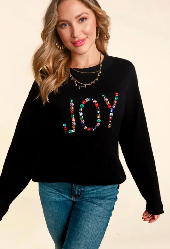 Joy Jewel Pullover Sweater Chenille Soft Sweater