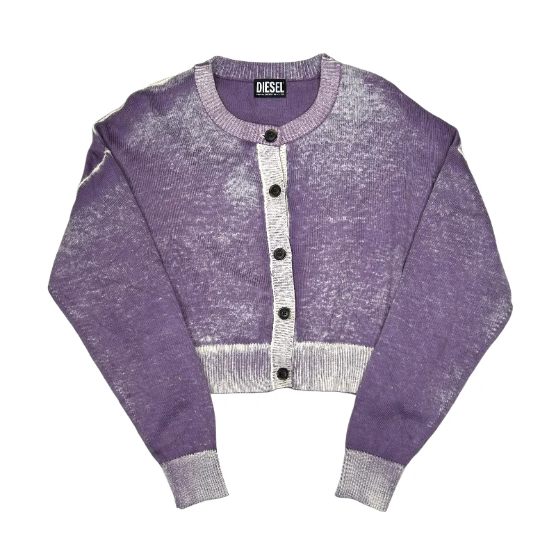 DIESEL PURPLE ACID WASH CARDIGAN 93YFG Spandex Rayon Corduroy