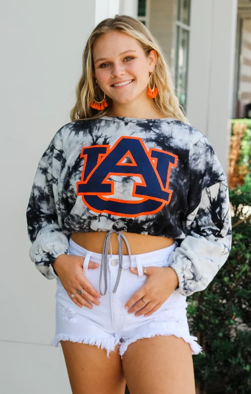 The Auburn Endzone Cropped Pullover Slim Sleeve Pullover