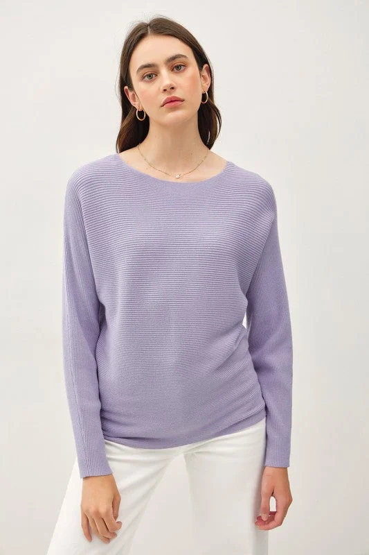 Don't Let Go Dusty Blue Boat Neck Pullover Top Square Neck Pullover