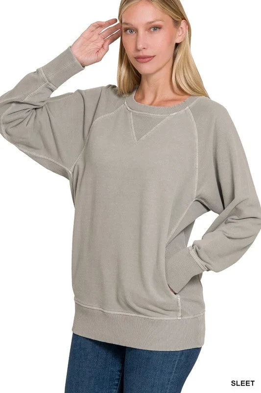 Casual Candor Sleet Pullover Top (Size Small) Fine Merino Wool