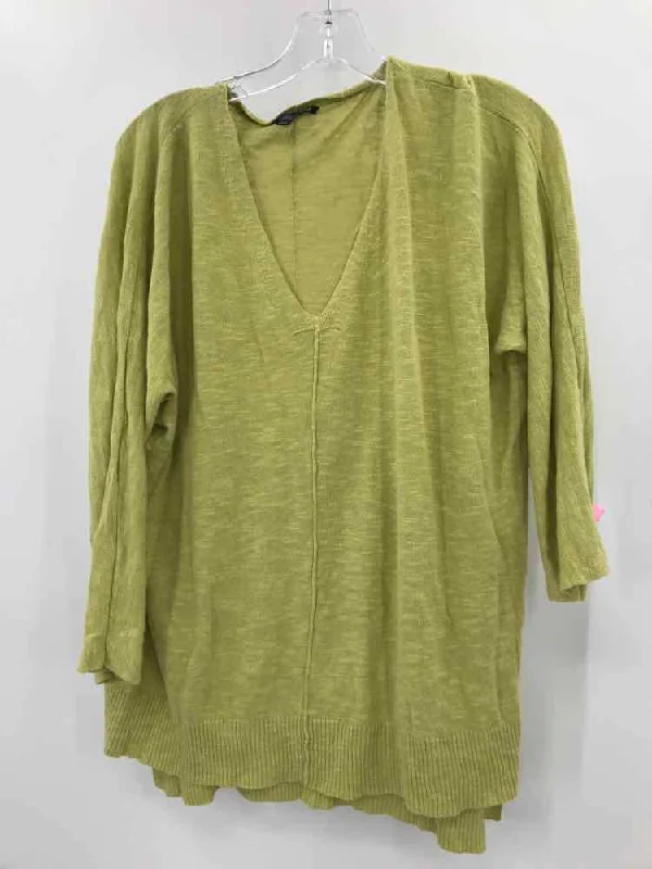 Pre-Owned Eileen Fisher Green Size Medium Sweater Seamless Knitted Crochet