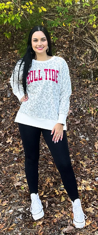 Gameday Couture Alabama Day Off Split Womens Pullover (White) Bardot Neck Top