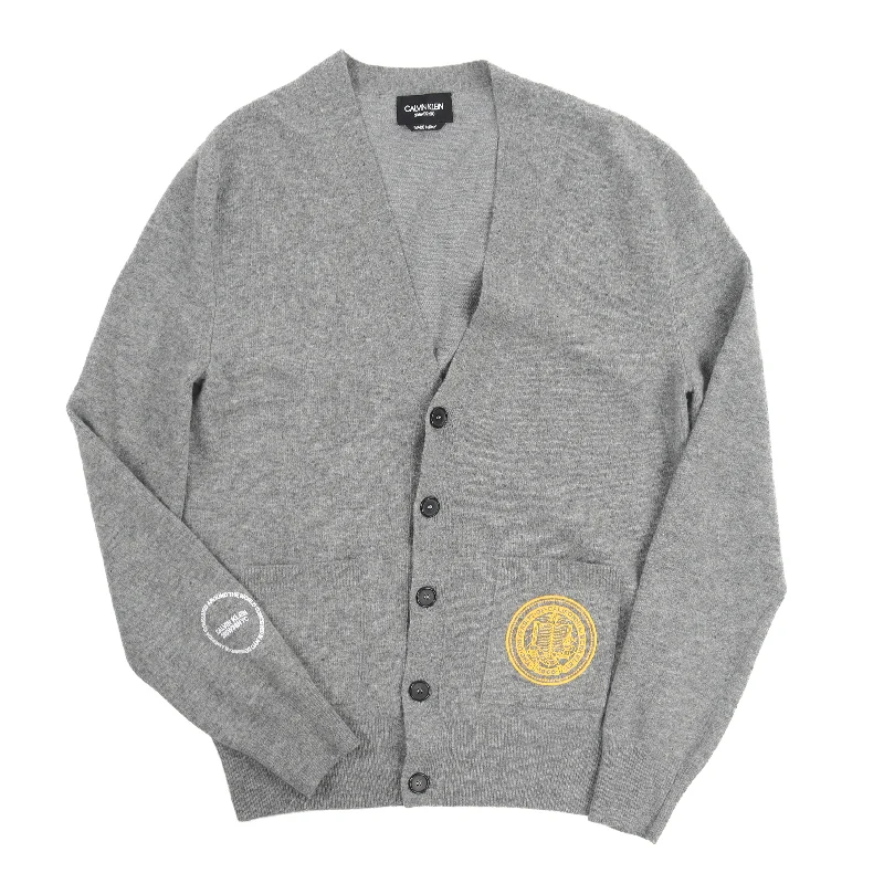 The University of California Berkley Cardigan Sweater by RAF SIMONS Herringbone Houndstooth Plaid