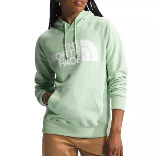 Women's The North Face | Half Dome Pullover Hoody | Misty Sage Asymmetrical Neck Pullover