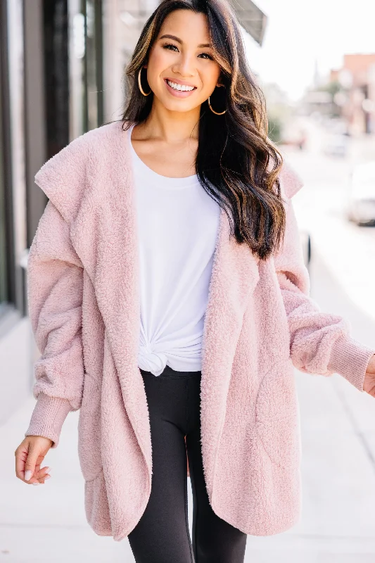 All About The Glam Mauve Pink Faux Fur Jacket V-Neck Jacket Boat Neck Jacket Square Neck Jacket