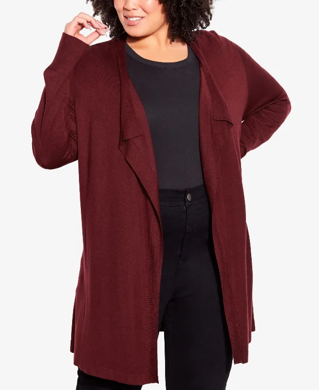 Plus Size Corina Cardigan Sweater Silk Blend Satin Velvet