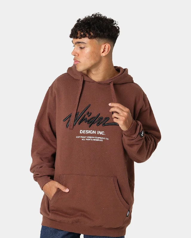 WNDRR Reform Hoodie Brown Hoodie with Oversized Fit Loose Comfortable