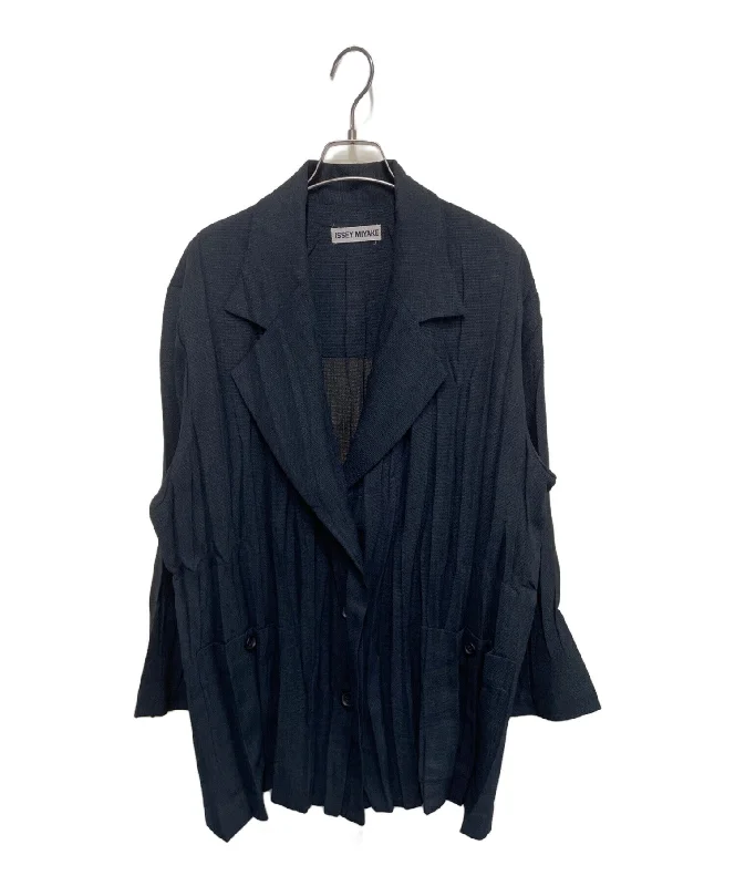 [Pre-owned] ISSEY MIYAKE pleated jacket IM51-FD909 Hooded Jacket Caped Jacket Shawl Collar Jacket