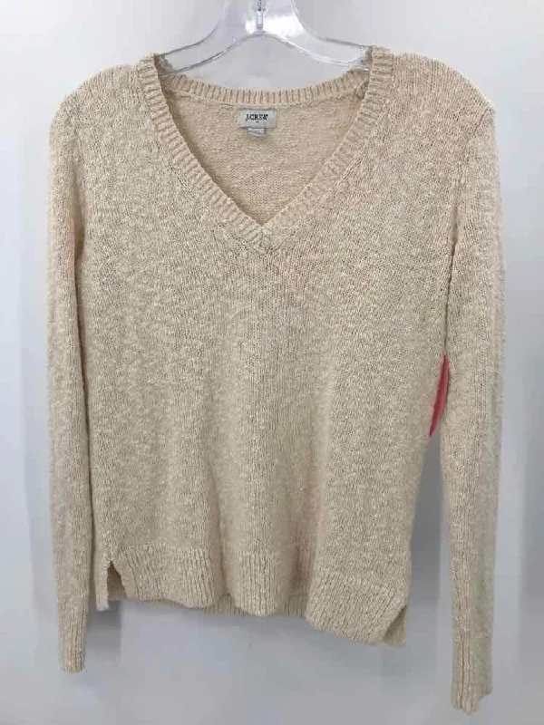 Pre-Owned J Crew Ivory Size XXS Sweater Embroidered Appliqued Beaded