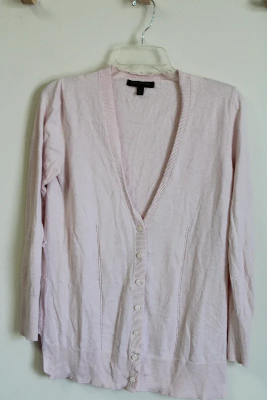 Banana Republic Light Pink Knit Cardigan | S Jersey Fabric Tulle Fabric Batik Fabric