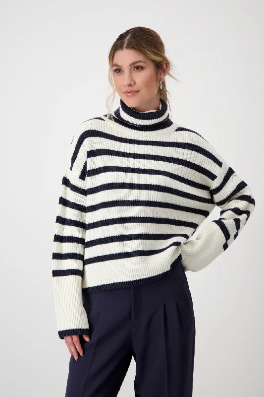 MONARI Stripe Sweater Jersey Fabric Tulle Fabric Batik Fabric