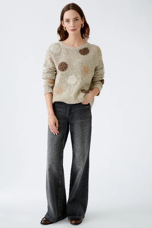 OUI BEIGE JUMPER Transparent Opaque Sheer