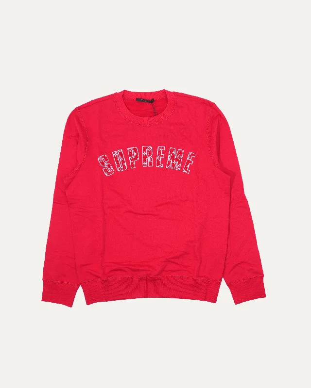 Supreme Arc Logo Sweatshirt Hoodie with Hem Elastic Stretchable Comfortable