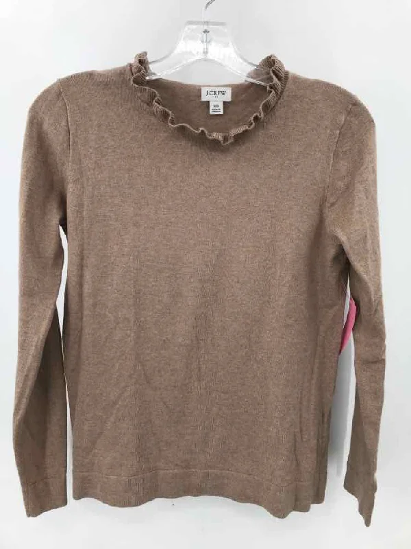 Pre-Owned J Crew Brown Size XS Sweater Solid Print Embellished