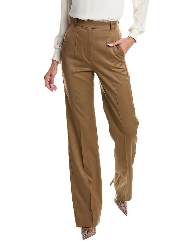 Max Mara Nelson Wool Trouser Trousers Satin Smooth