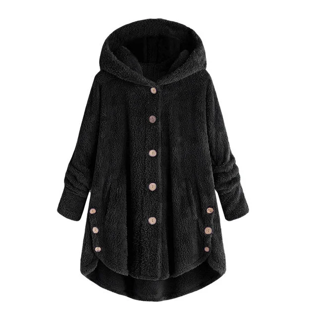 Winter Women Fluffy Coat Jackets Fashion Tail Button Soft Fleece Jacket Plus Size Loose Hooded Coat Casual Outwear Women Parka B-27819 Faux Fur Jacket Real Fur Jacket Shearling Jacket Winter Women Fluffy Coat Jackets Fashion Tail Button Soft Fleece Jacket Plus Size Loose Hooded Coat Casual Outwear Women Parka B-27819 Faux Fur Jacket Real Fur Jacket Shearling Jacket
